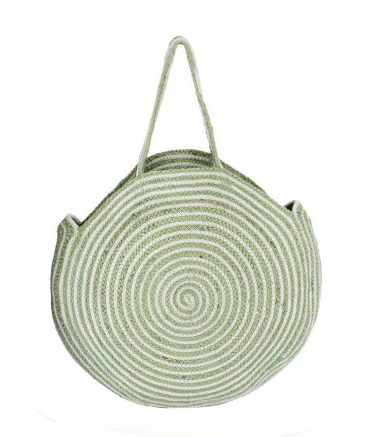 halsüberkopf Accessoires Strandtasche Tasche Jute, rund mit schönem Spiralmuster von halsüberkopf Accessoires