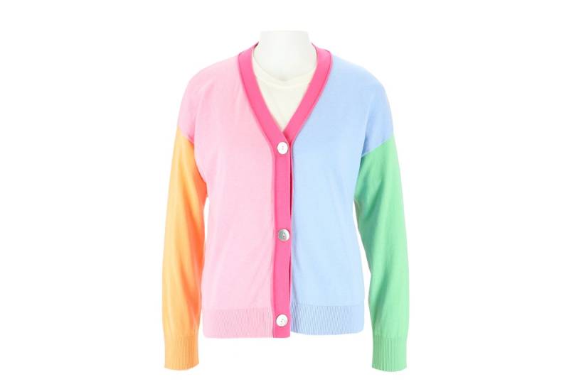 halsüberkopf Accessoires Strickjacke Color-Block aus hochwertigem Baumwoll-/Kaschmirmix von halsüberkopf Accessoires