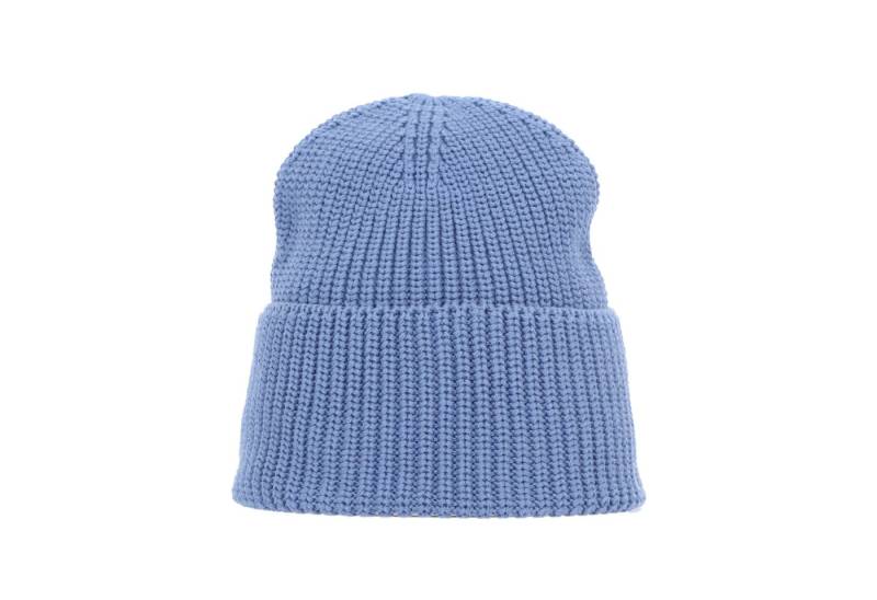 halsüberkopf Accessoires Strickmütze Mütze uni mit Umschlag aus Bio-Baumwolle von halsüberkopf Accessoires