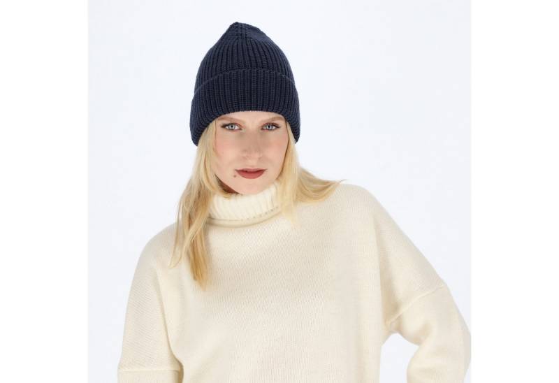 halsüberkopf Accessoires Strickmütze mit Rippe und Umschlag in tollen Unifarben von halsüberkopf Accessoires