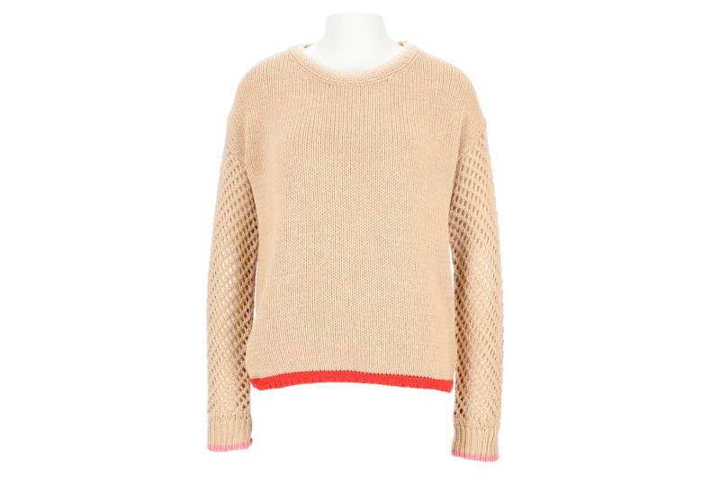 halsüberkopf Accessoires Strickpullover Pullover mit Netzoptik mit Akzentstreifen von halsüberkopf Accessoires