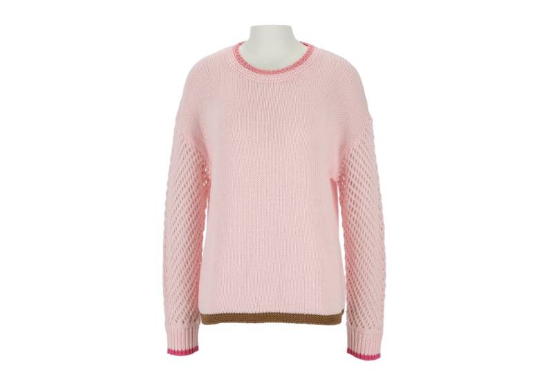 halsüberkopf Accessoires Strickpullover Pullover mit Netzoptik mit Akzentstreifen von halsüberkopf Accessoires