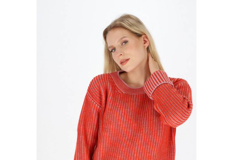 halsüberkopf Accessoires Strickpullover mit 2-farbiger Rippe aus hochwertigem Wollmix! von halsüberkopf Accessoires