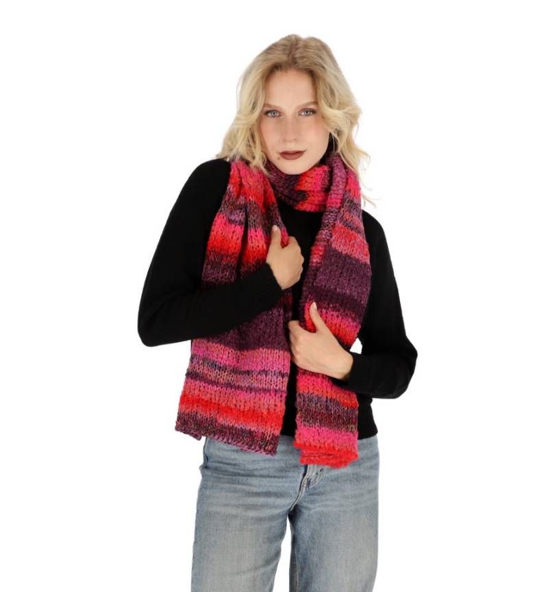 halsüberkopf Accessoires Strickschal Chenille mit Streifen, Made in Germany! von halsüberkopf Accessoires