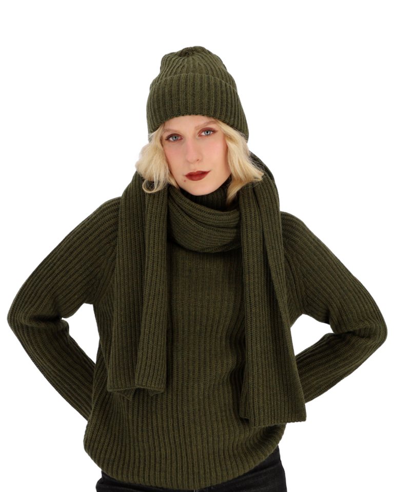 halsüberkopf Accessoires Strickschal Schal mit Rippe, aus hochwertigem Wollmix! von halsüberkopf Accessoires