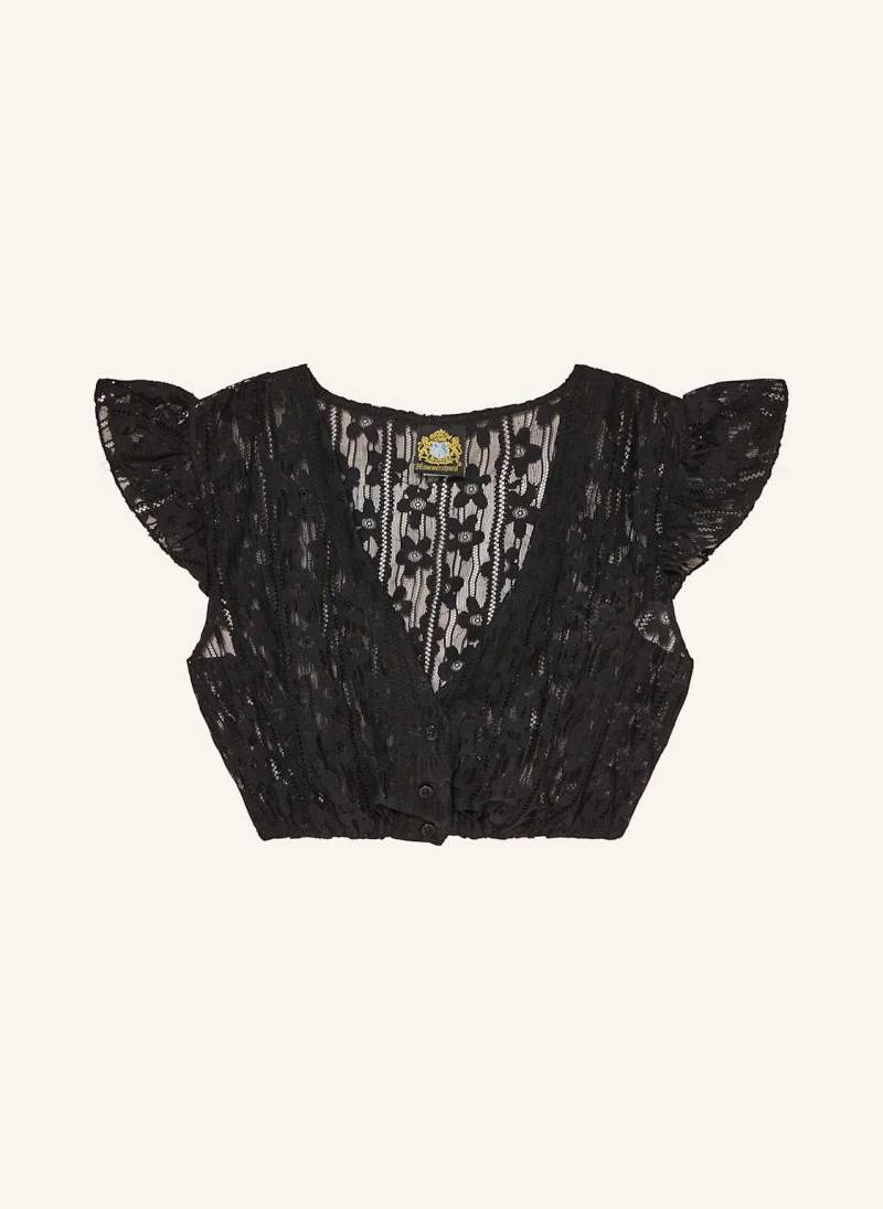 Hammerschmid Dirndlbluse Anina Aus Spitze schwarz von hammerschmid
