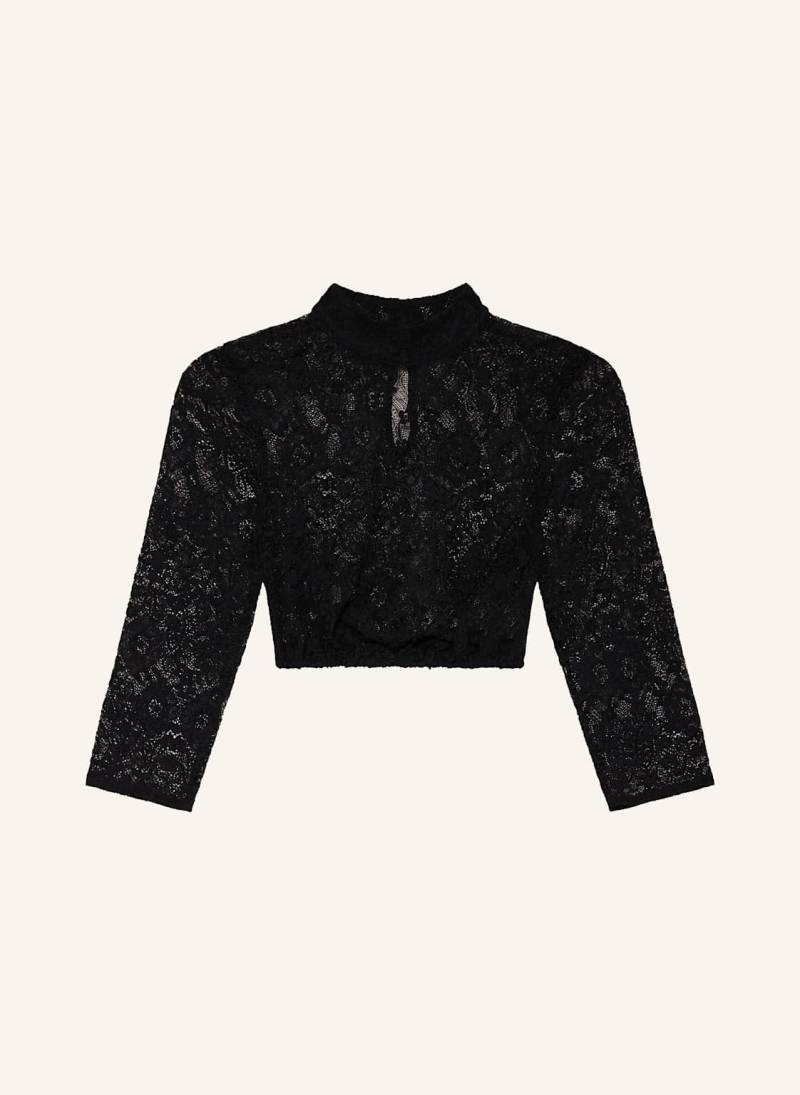 Hammerschmid Dirndlbluse Babsi Aus Spitze Mit 3/4-Arm schwarz von hammerschmid