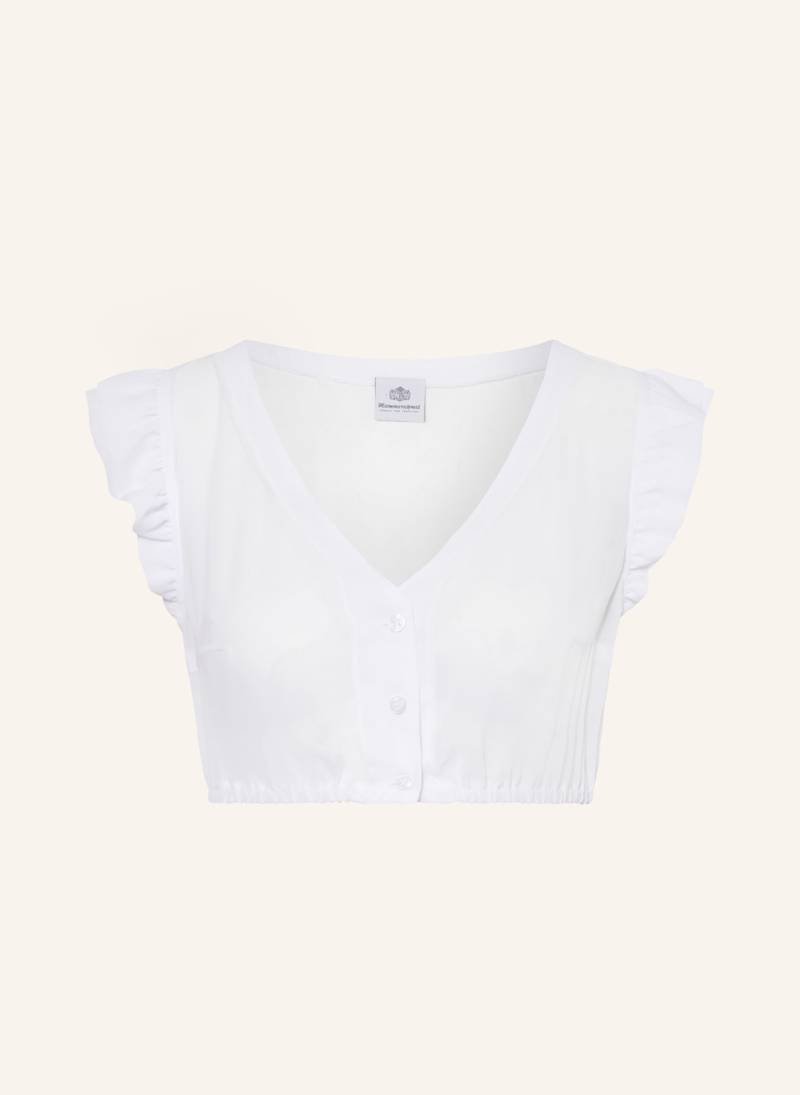 Hammerschmid Dirndlbluse Hanny Mit Volants weiss von hammerschmid