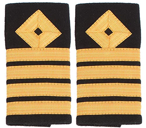handembroideryuk Merchant Navy Chief Slip On Captain Four Bar Diamond Epaulette Slide von handembroideryuk