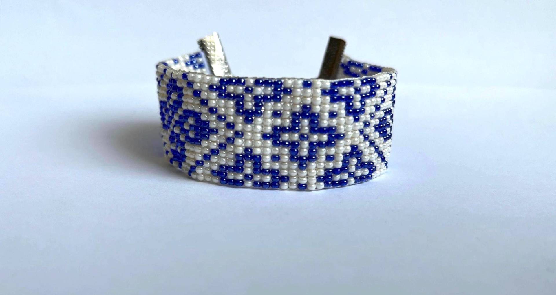 Handgemachtes Handgefertigt Gehäkelt Perlenarmband Häkeln Boho Blau Weiß Weberei Handgemachtes Handgefertigt Gehäkelt Perlenarmband Häkeln Boho Blau Weiß Weberei von handgefertigteperlen