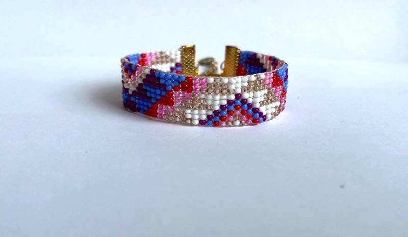 Handgemachtes Handgefertigt Gehäkelt Perlenarmband Häkeln Boho Vergoldung Lila Rosa Weiß Goldgelb Handgemachtes Handgefertigt Gehäkelt Perlenarmband Häkeln Boho Vergoldung Lila Rosa Weiß Goldgelb von handgefertigteperlen