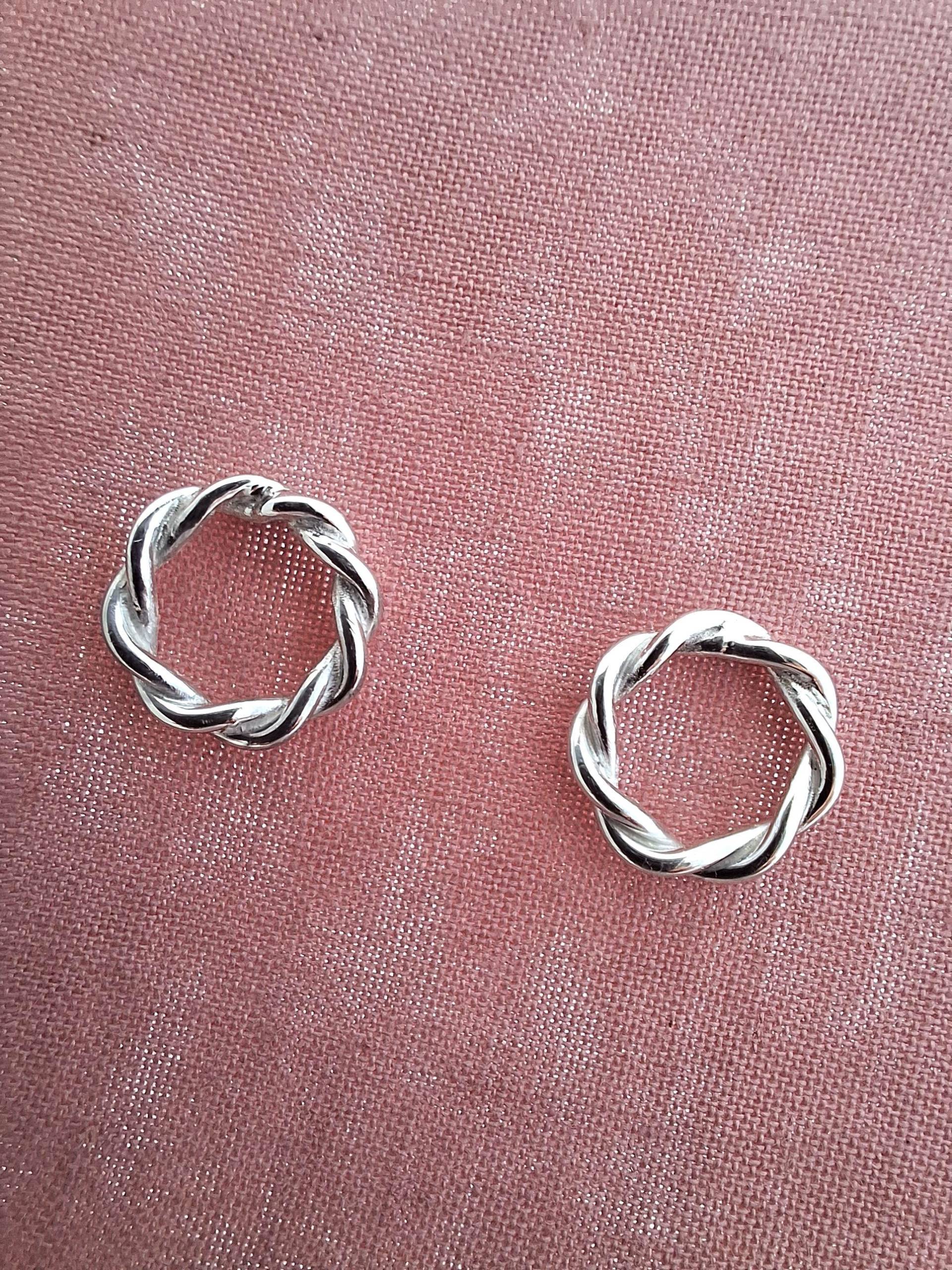 Ohrstecker, Ringe Aus Silberkordel Ohrstecker, Ringe Aus Silberkordel von handgemachtbyAS