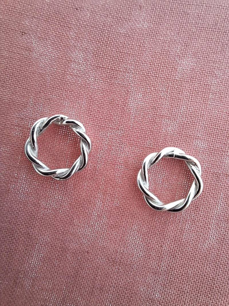 Ohrstecker, Ringe Aus Silberkordel Ohrstecker, Ringe Aus Silberkordel von handgemachtbyAS