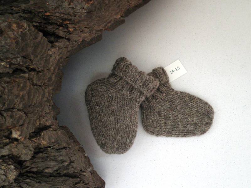 Babysocken Gr. 14-15 Bio-Wolle von handgestricktGEP