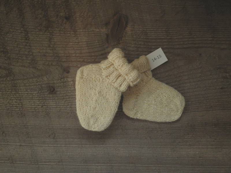 Babysocken Gr. 14-15 Bio-Wolle von handgestricktGEP