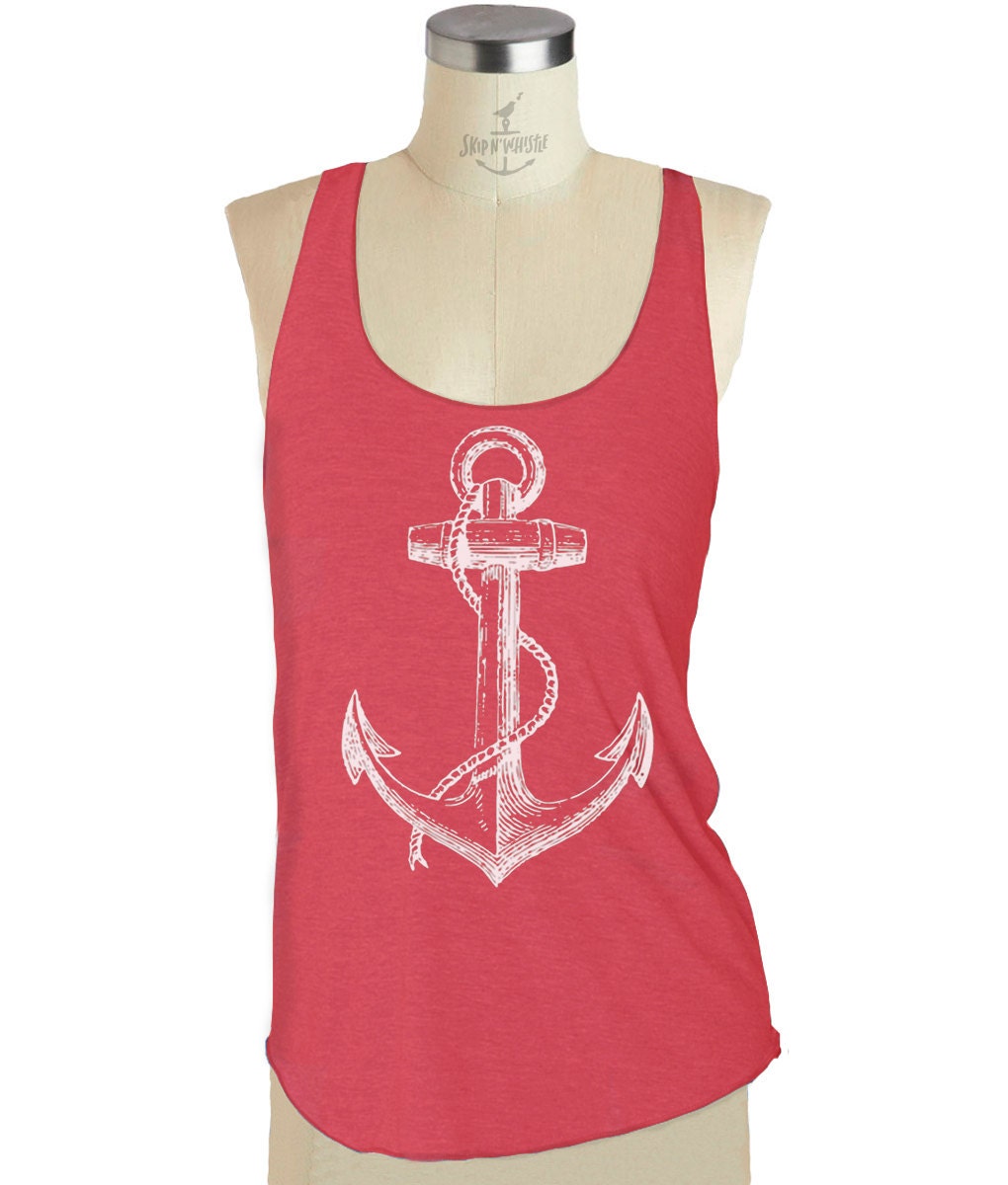 Anker Tank Racerback Tank Top Damen - Tri-Blend S M L | 8 Farboptionen von handjobdesign