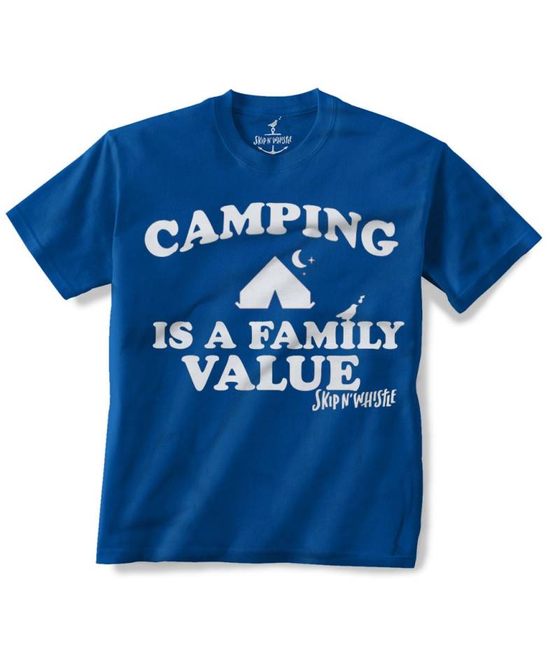 Camping Is A Family Value Kinder T-Shirt | 7 Farbauswahl Größe 2T, 3T, 4T, Jugend Xs, Yth Sm, Med, Lg von handjobdesign