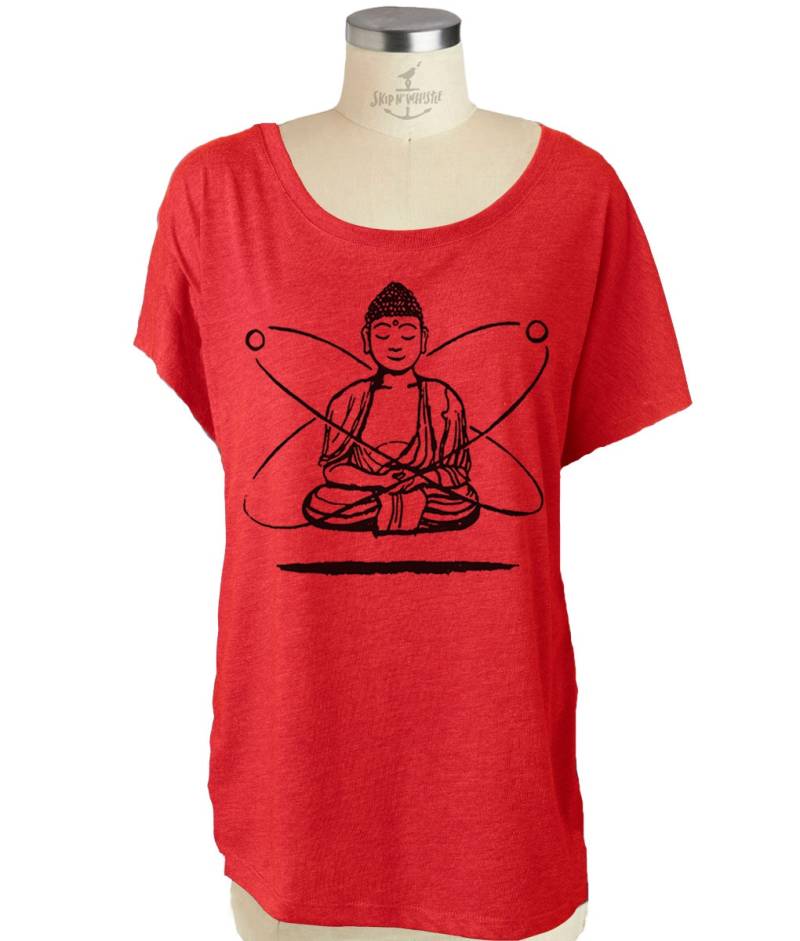 Frauen Buddha Yoga T-Shirt - Dolman Ärmel Slouchy Off The Shoulder Shirt | Viele Farbauswahl Sm, Med, Lg, Xl, Xxl von handjobdesign
