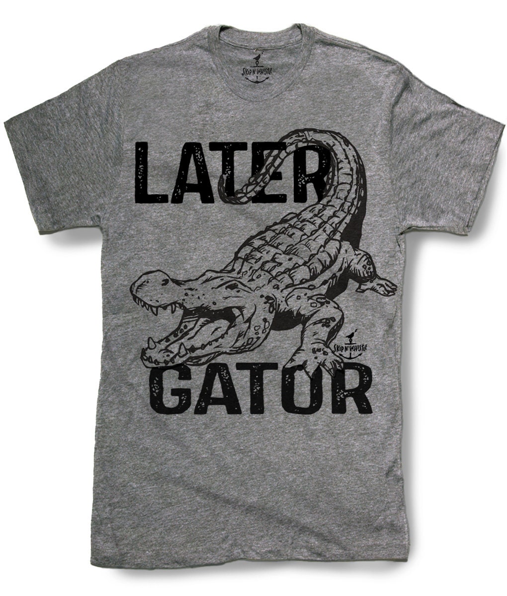 Later Gator Aligator Herren T-Shirt 8 Farbvarianten Größen Sm Med Lg Xl Xxl von handjobdesign