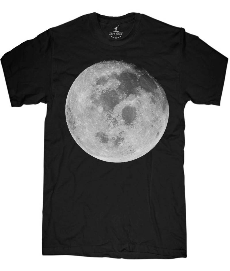 Moon Shirt Herren T-Shirt 2 Farbvarianten Schwarz Und Vintage Größen Sm Med Lg Xl Xxl von handjobdesign