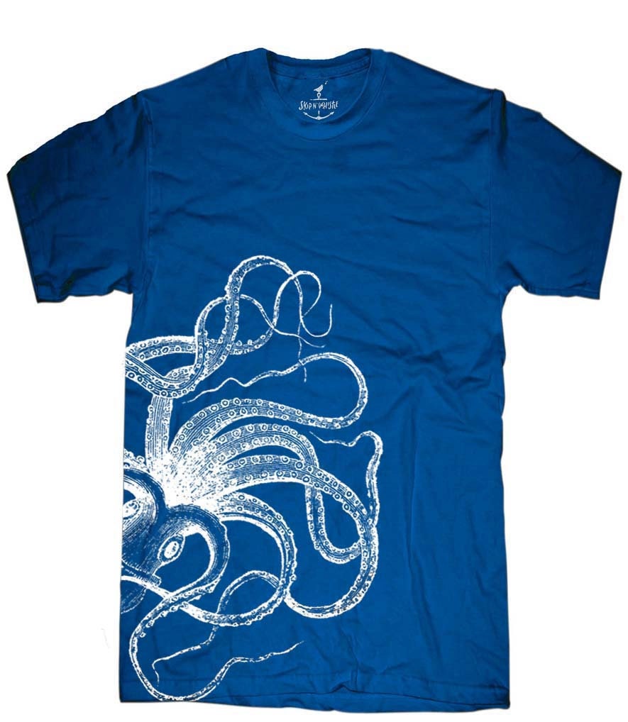 Oktopus Herren T-Shirt - Kraken Größen Sm Med Lg Xl Xxl von handjobdesign