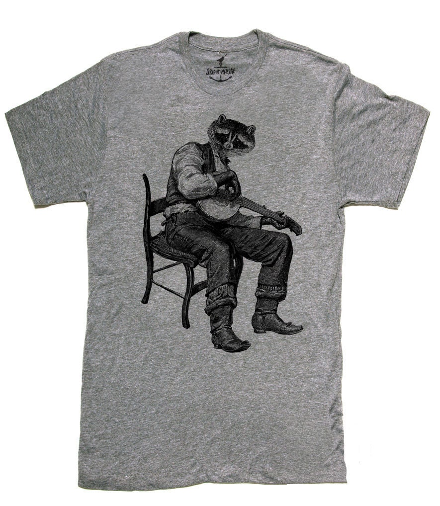 Waschbär Banjo Herren Unisex T-Shirt Größen Sm Med Lg Xl Xxl von handjobdesign