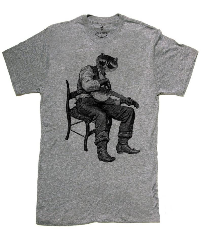 Waschbär Banjo Herren Unisex T-Shirt Größen Sm Med Lg Xl Xxl von handjobdesign