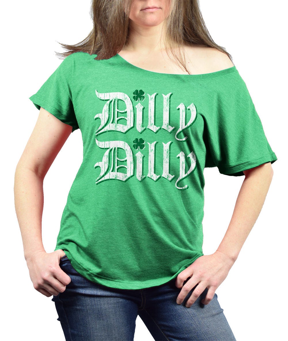 st Patricks Day Damen Slouchy Shirt - Dilly Premium Triblend Größen Xs Xxl von handjobdesign