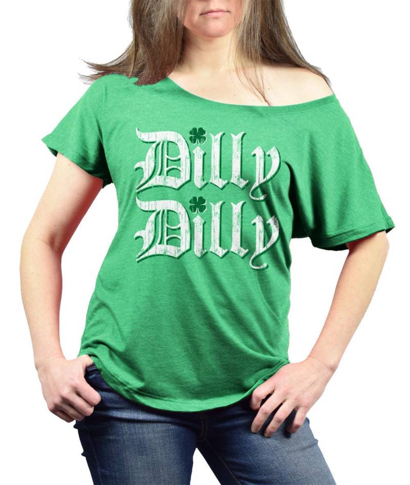st Patricks Day Damen Slouchy Shirt - Dilly Premium Triblend Größen Xs Xxl von handjobdesign