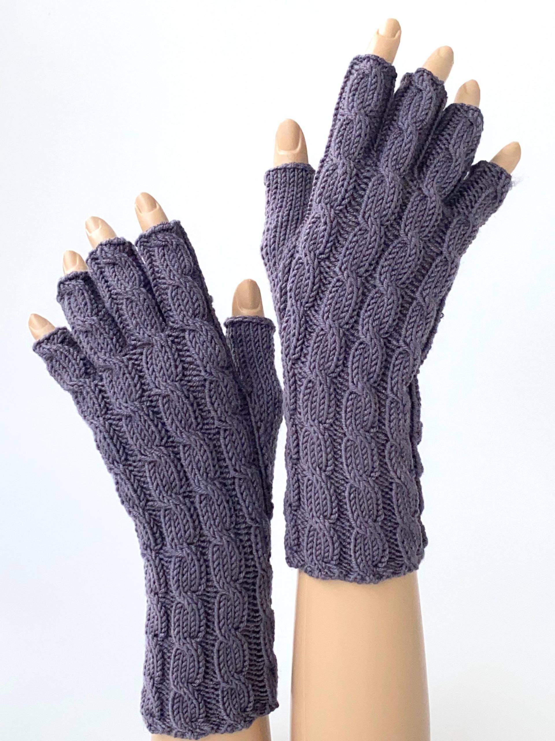 Marktfrauenhandschuhe "Lena"Mit Zopfmuster Für Damen Gr. M von handkleid