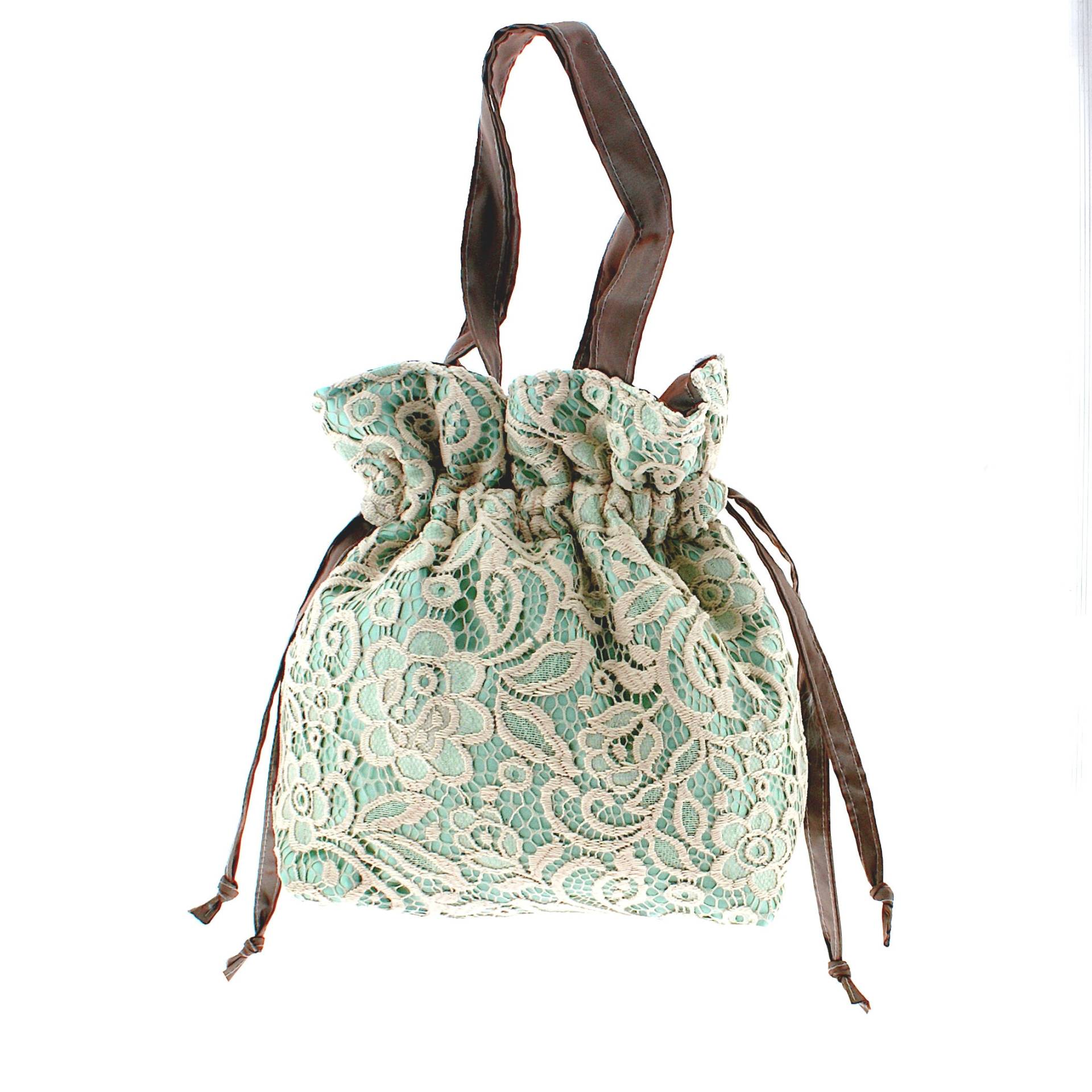 Damen Handtasche Kordelzug Beuteltasche Satin Spitze Beige Und Grün Formelle Abend Armband Tasche Handgemacht, Unterarmtasche, Vintage Beutel Damen Handtasche Kordelzug Beuteltasche Satin Spitze Beige Und Grün Formelle Abend Armband Tasche Handgemacht, Unterarmtasche, Vintage Beutel von handmadeItemsByIvi