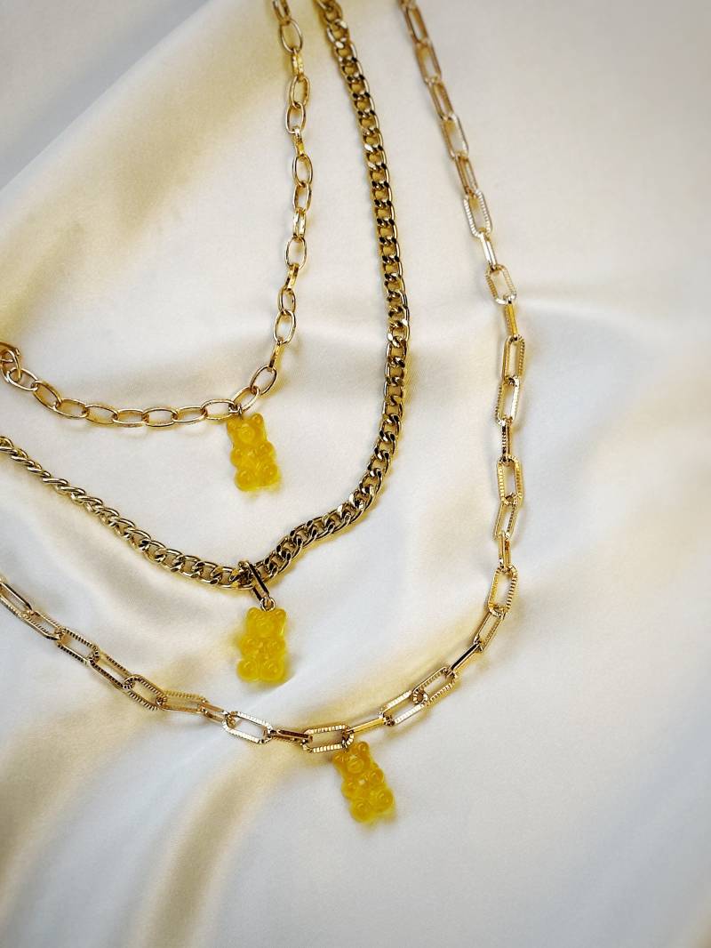 Hj Gliederkette Mit Baer Charm von handmadeJewelleery