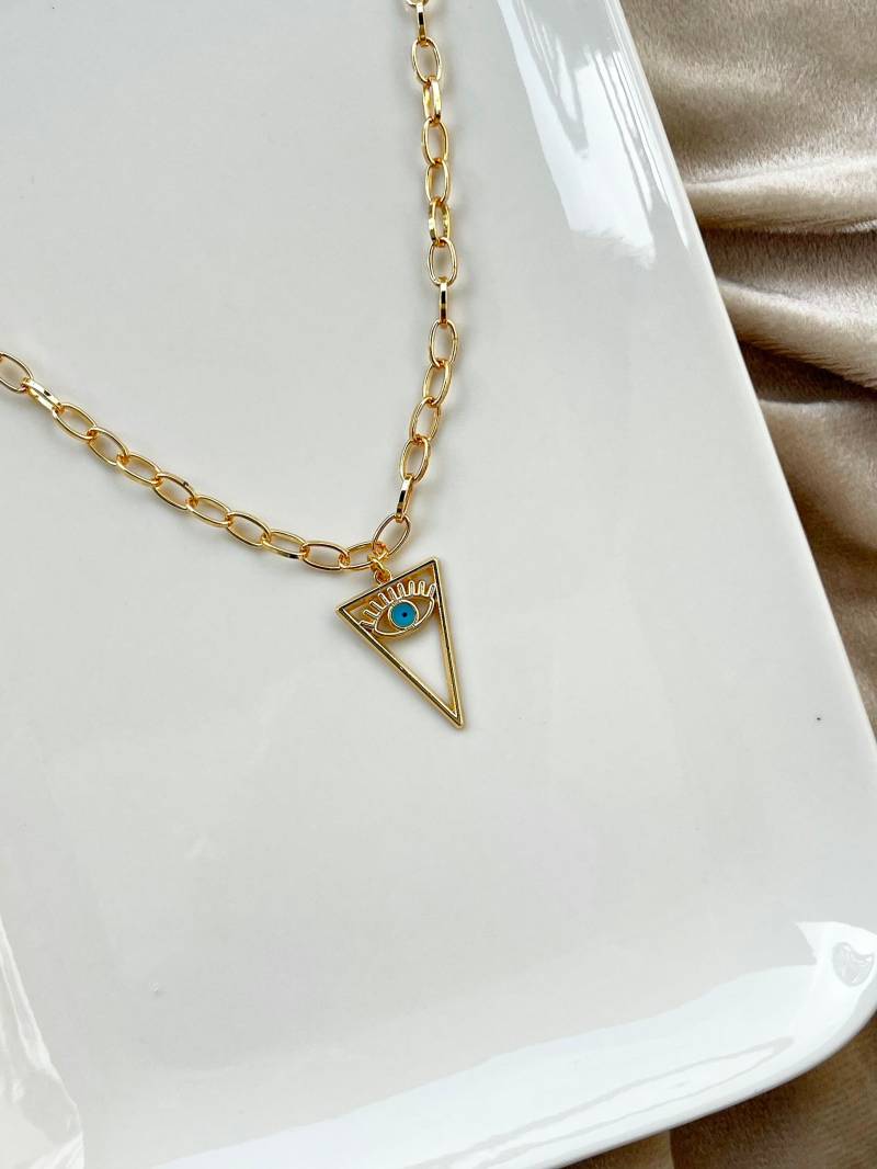 Hj Halskette Mit Augen Anhänger Hj Halskette Mit Augen Anhänger von handmadeJewelleery