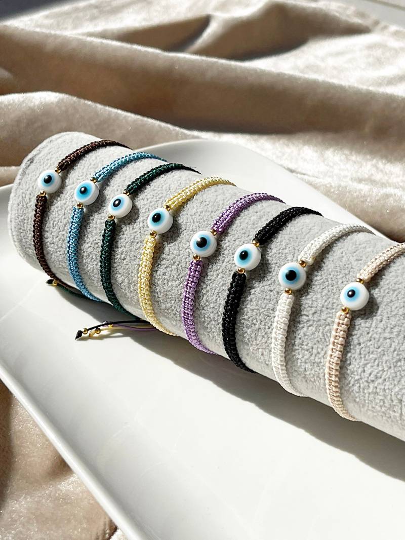 Makramee Armband Mit Nazar Auge Perle von handmadeJewelleery