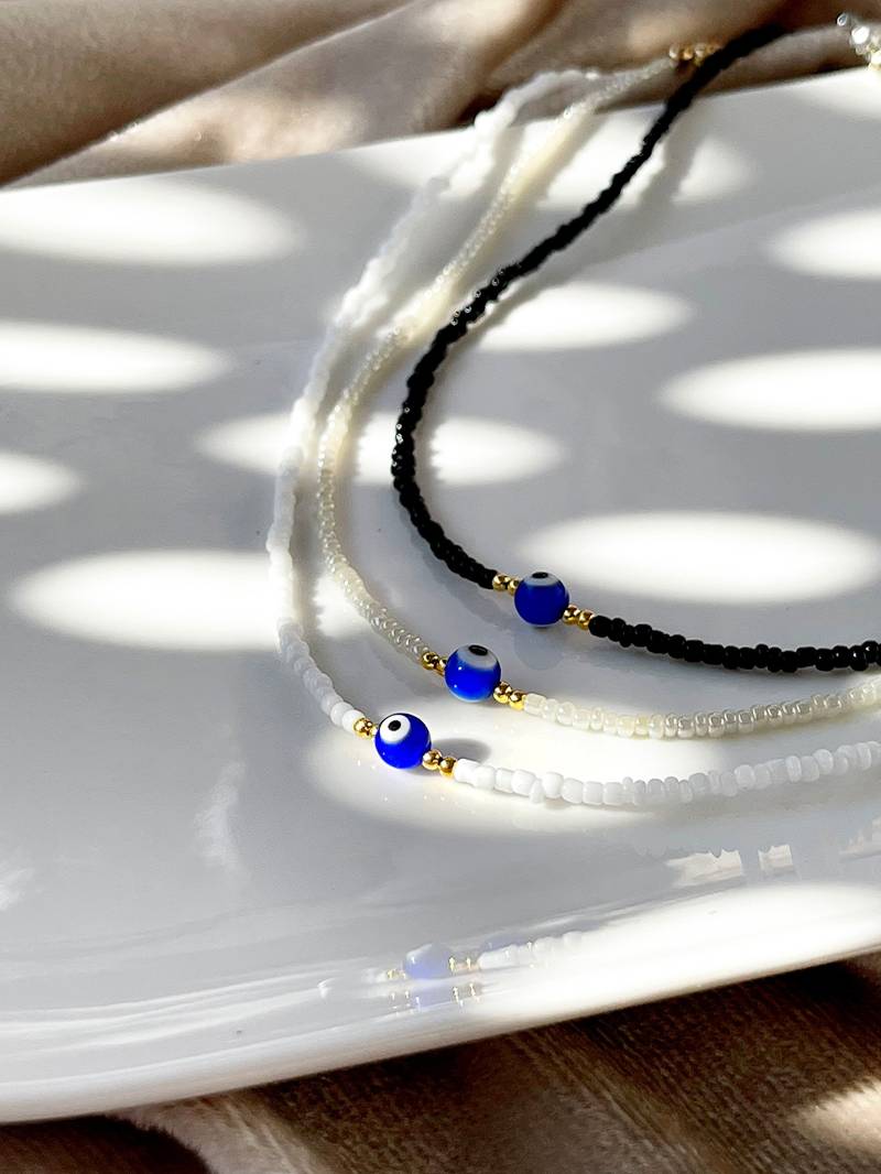 Perlenkette Mit Nazar Auge | Mini von handmadeJewelleery
