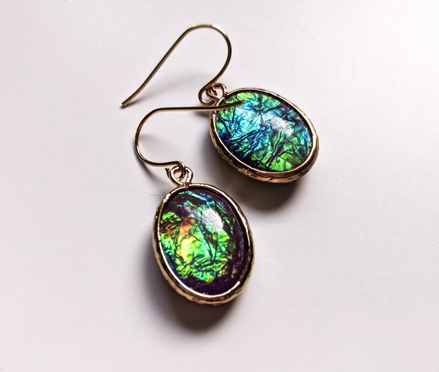 Nordlicht-Harz-Ohrringe Leichter, Glamouröser Schmuck Nordlicht-Harz-Ohrringe Leichter, Glamouröser Schmuck von handmadeMTLjewelry