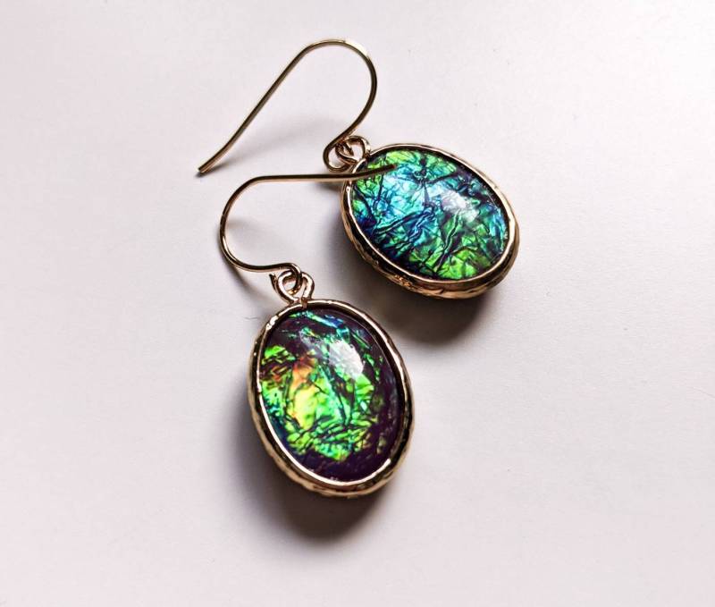 Nordlicht-Harz-Ohrringe Leichter, Glamouröser Schmuck Nordlicht-Harz-Ohrringe Leichter, Glamouröser Schmuck von handmadeMTLjewelry