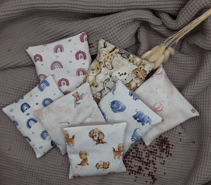 Baby Wärmekissen, Traubenkernkissen Mit Abnehmbaren Bezug, Körnerkissen Hotelverschluss von handmadebyalexK