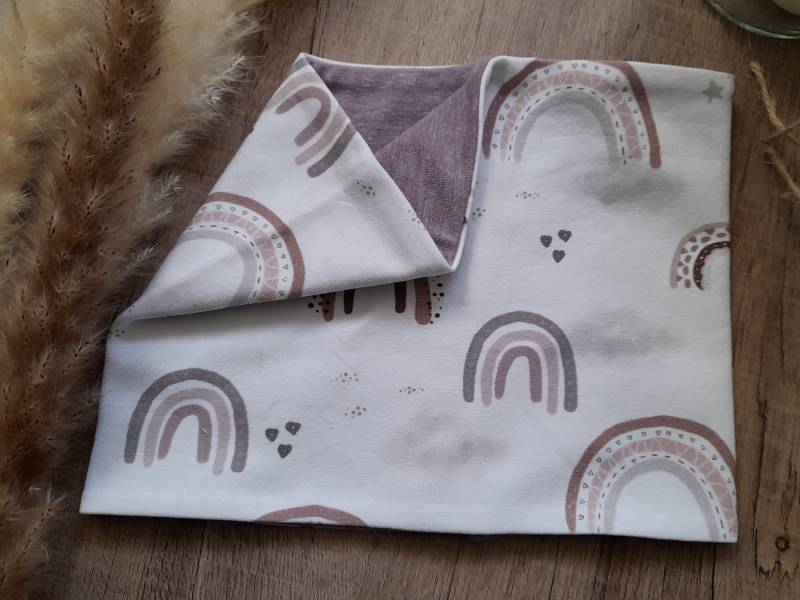 Loop Loopschal Schal Kinderschal Schlupfschal Rundschal Halssocke, Regenbogen Altrosa von handmadebyalexK