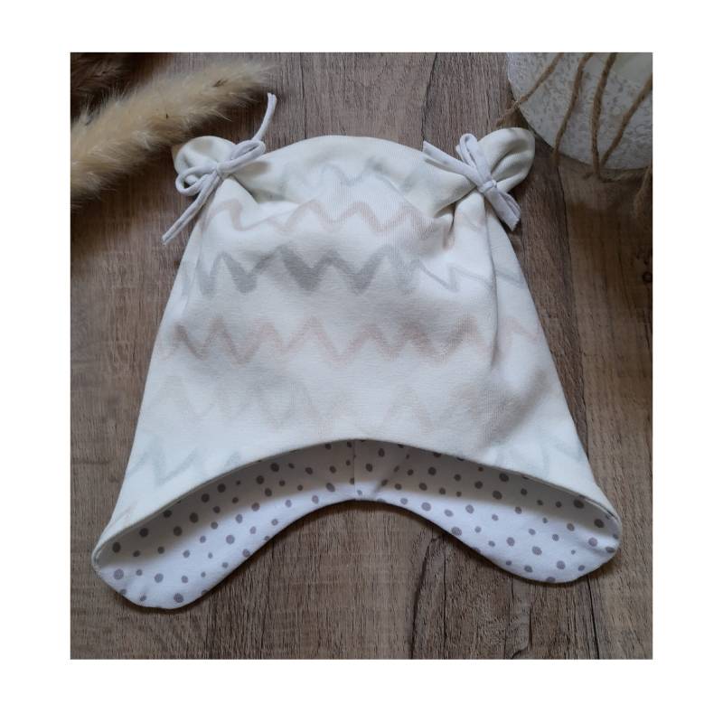 Mütze Mit Ohren/Babymütze Zacken/Wellen Muster von handmadebyalexK