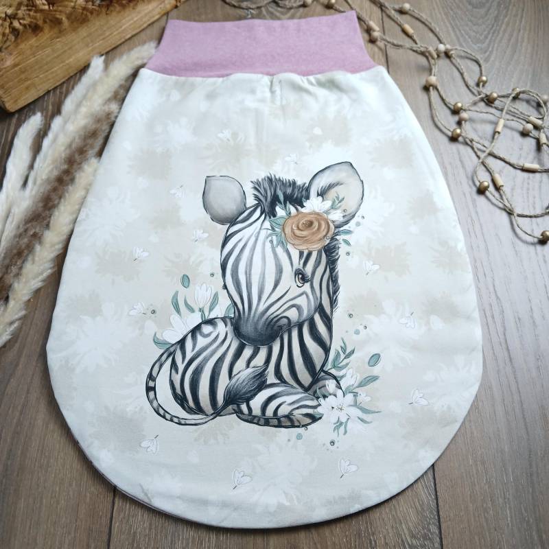 Pucksack/Schlafsack/strampelsack - Sommer/Winter Geschenk Zur Geburt Mit Einem Zebra von handmadebyalexK