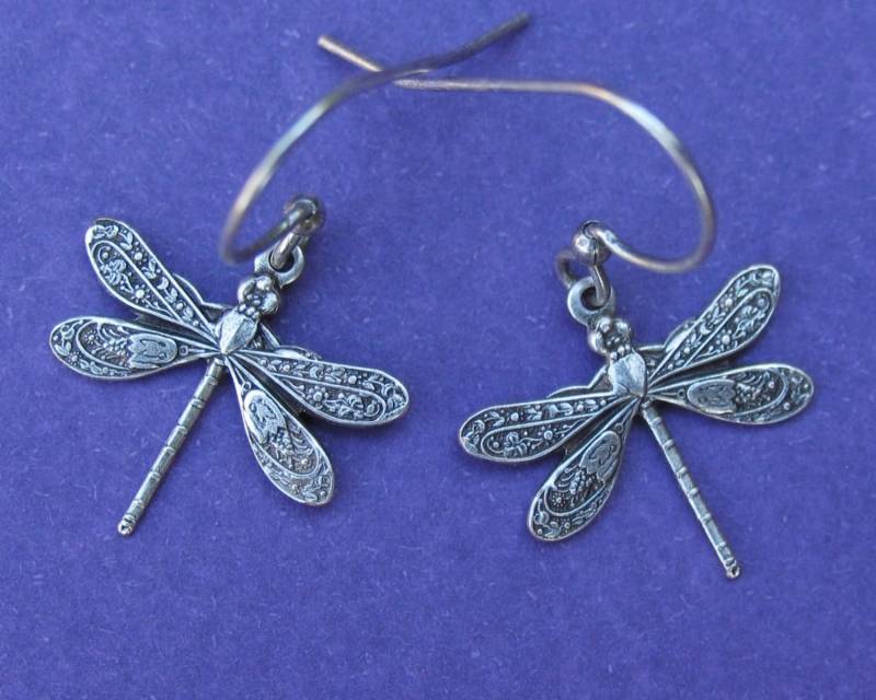 Antik Silber Libelle Ohrringe Antik Silber Libelle Ohrringe von handmadebydiana