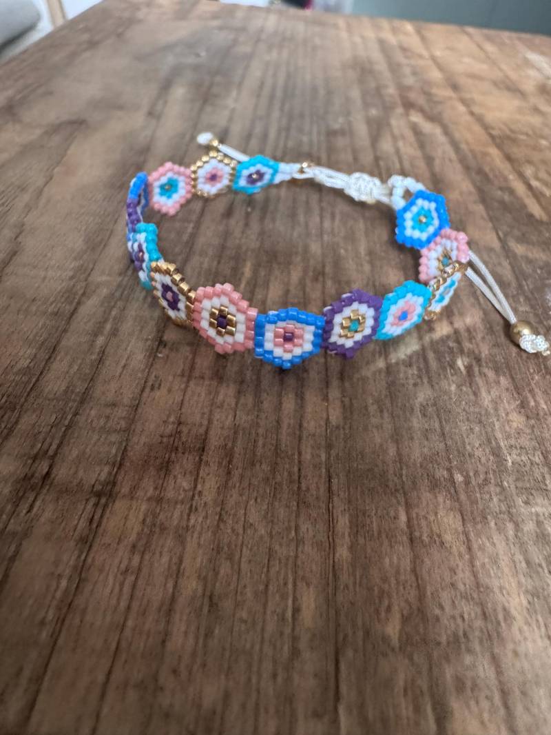 Evil Eye Perlen Miyuki Armband | Handgefertigtes Evil Eye Perlen Miyuki Armband | Handgefertigtes von handmadebygazjewelry
