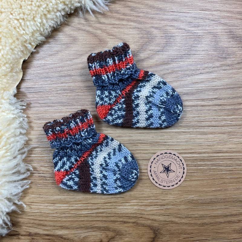 Babysocken Gr. 15 - 17 Gestrickt, Babysöckchen, Erstlingssocken, Baby Söckchen Handgestrickt von handmadebyhe84