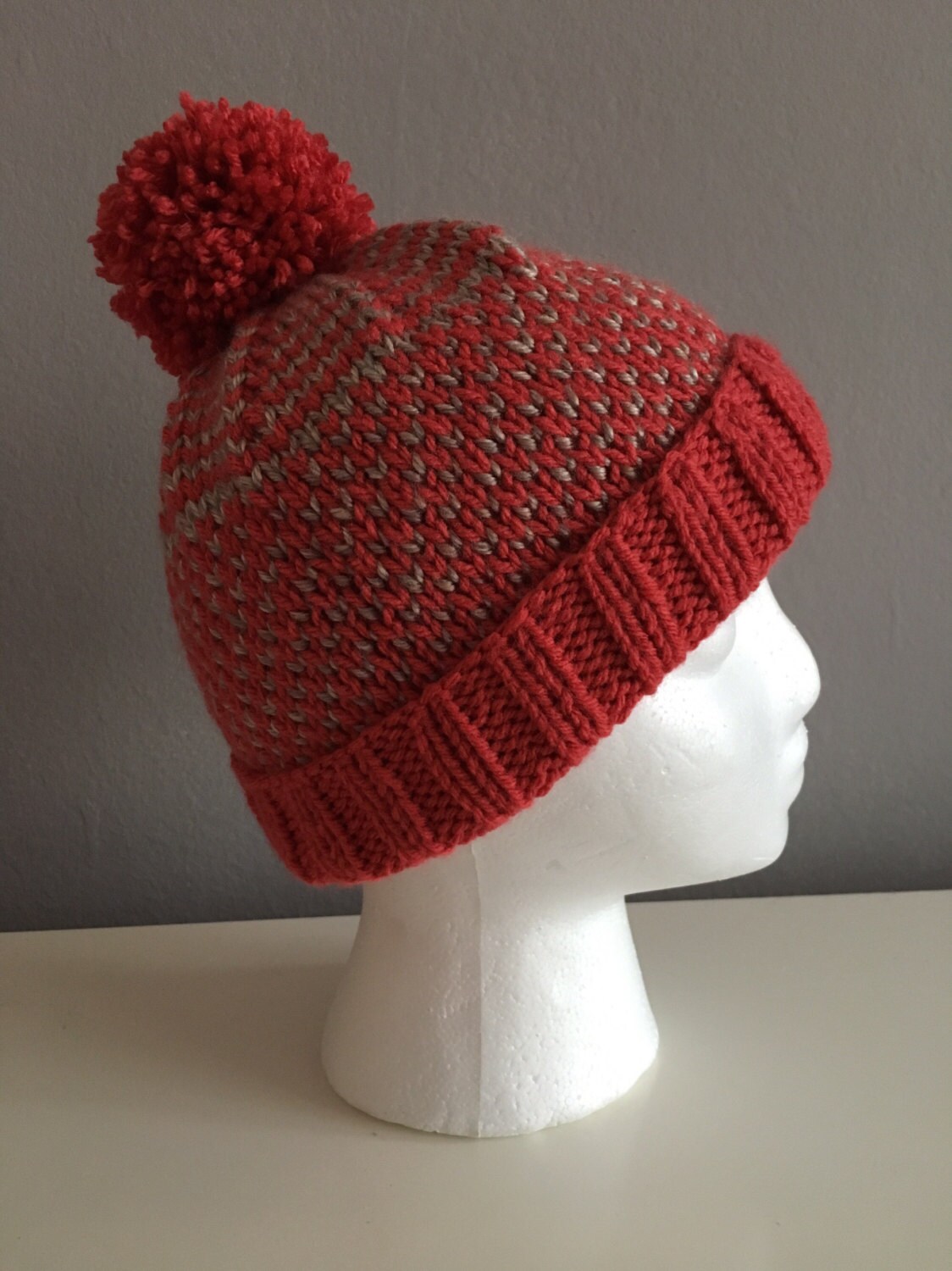 Grauer Und Oranger Ombre Hut Grauer Und Oranger Ombre Hut von handmadebysarajean