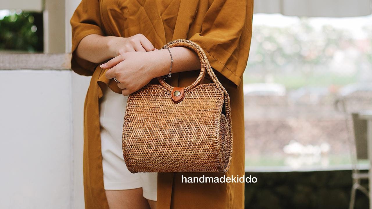Sale Bali Clutch Rattan Handtasche, Ata Gras Crossbody Strohtasche, Boho Tasche, Sommer & Herbst Gewebte Frauen Geschenkideen von handmadekiddo