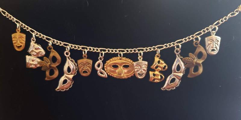 Masken Armband Handmade Steampunk Victoria Vintage Recycled. Modeschmuck Mit 12 Charms. Kostenloser Versand Möglich von handsoftimebyjudith