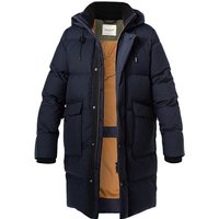 handstich Herren Daunenmantel blau Mikrofaser von handstich