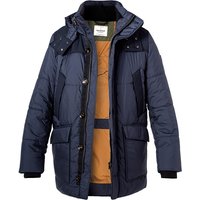 handstich Herren Steppjacke blau Mikrofaser unifarben von handstich