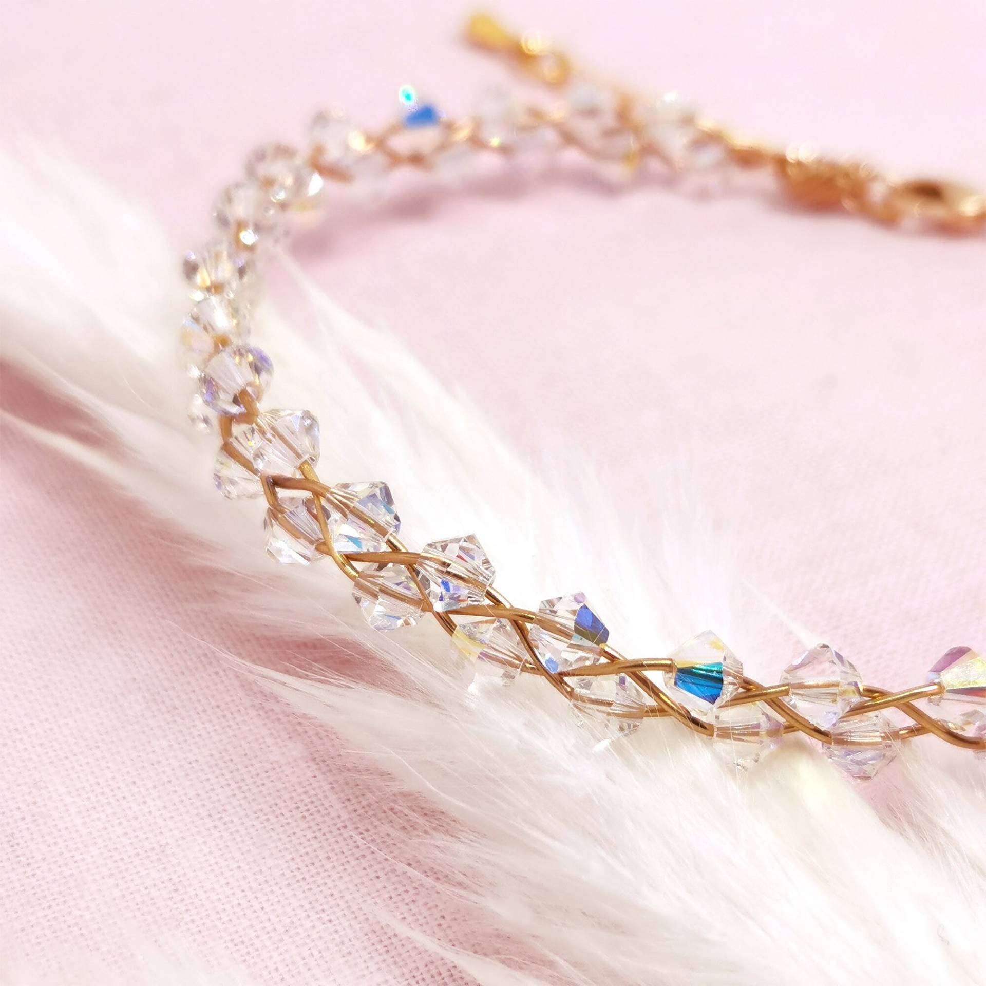 Crystal Armband Geflochten Crystal Armband Geflochten von handvollendet